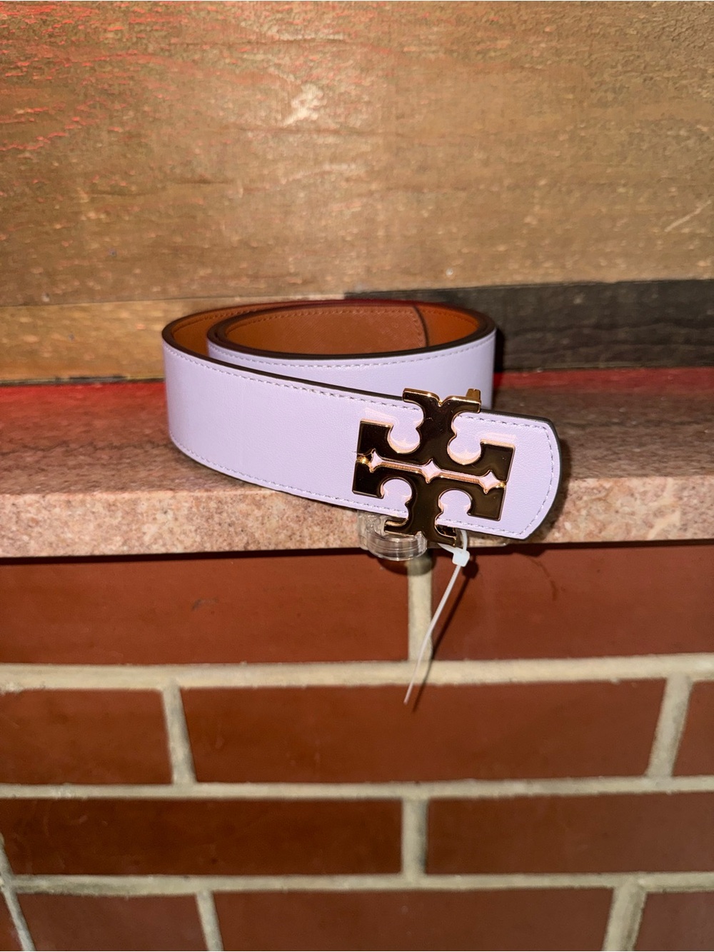 Tory Burch Tory Burch 1.5" MILLER REVERSIBLE BELT with Gold Logo